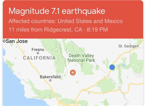 Preliminary reports of a 7.1 magnitude Earthquake in California. | KTNV ...