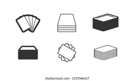 Black Vector Game Cards Icon Set Stock Vector (Royalty Free) 1537046417 | Shutterstock