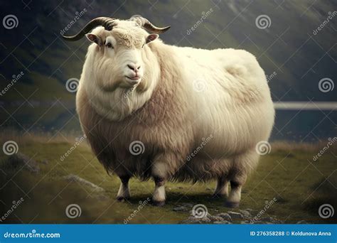 Very Fat Goat, Created with Generative AI Technology Stock Illustration ...