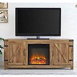 58" Barn Door Fireplace TV Stand-JCPenney