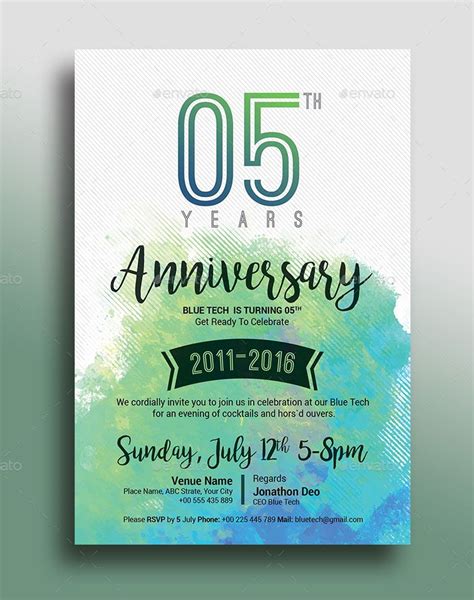 Anniversary Invitation | Company anniversary, Party invite design, Anniversary invitations