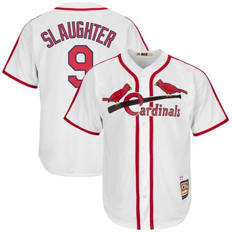 Men's St. Louis Cardinals Enos Slaughter Majestic White Cooperstown ...