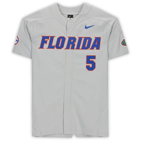 Florida Gators Team-Issued #5 Gray Jersey with College World Series ...