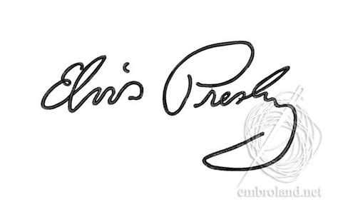 Elvis Presley signature Machine Embroidery Design Instant | Etsy ...