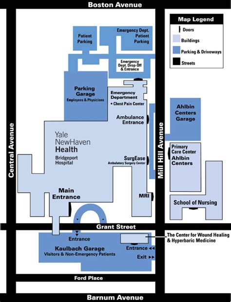 Bridgeport Hospital Facility Map