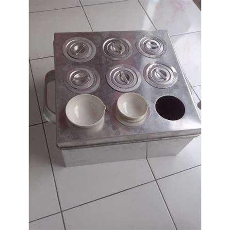 Jual penangas air / waterbath lokal manual api 9 lubang/ hole murah untuk praktek farmasi kuat ...