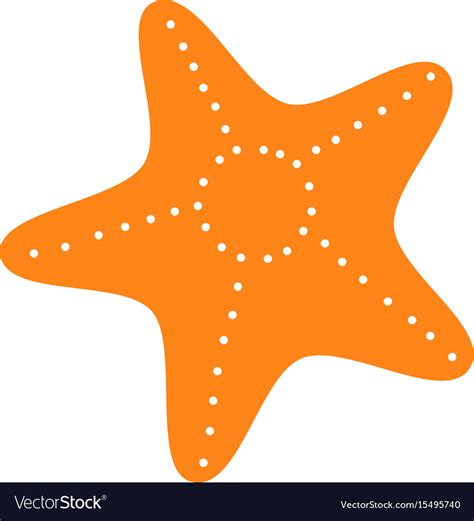 Isolated starfish silhouette Royalty Free Vector Image