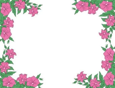 Free Printable Flower Border