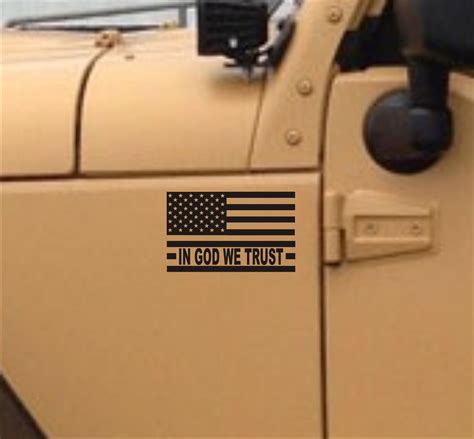 In God We Trust flag decal, In God We Trust flag sticker, American flag decal, American flag ...