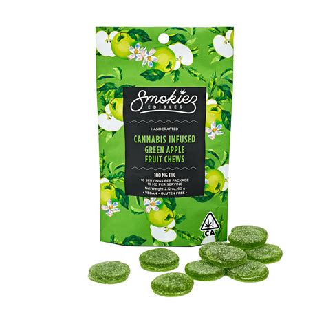 Smokiez Edibles - Green Apple Fruit Chews (100mg) | The Sticky Rose
