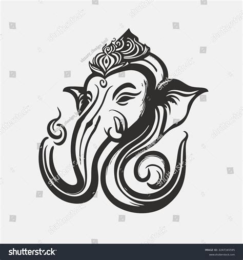 Ganesha Logo Design Ganesha Icon Company Stock Vector (Royalty Free ...