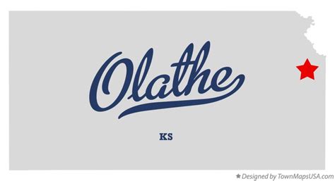 Map of Olathe, KS, Kansas