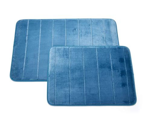 Embossed Stripe 2-Piece Memory Foam Bath Mat Set | Big Lots