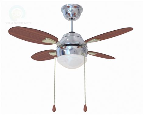 3d model Ceiling fan with light fitting ID 9965