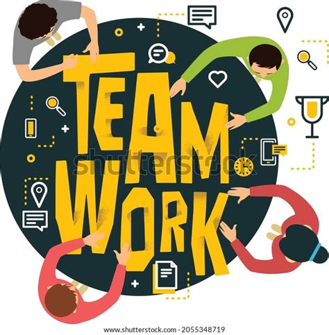 Team Work Poster Vector Design Stock Vector (Royalty Free) 2055348719 ...