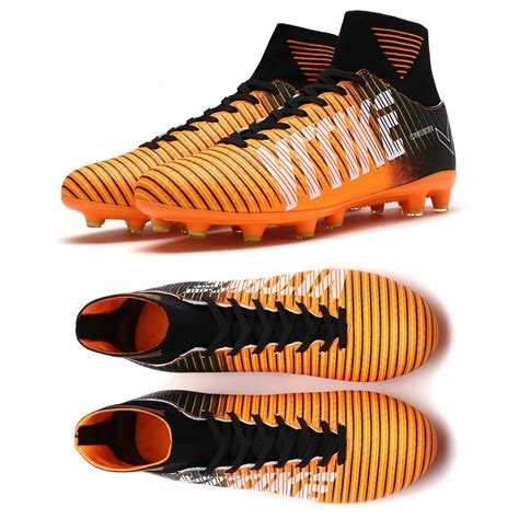 WETIKE Kids Soccer Cleats Boys Youth Cleats Football, Vibrant Orange, Size 8 | eBay