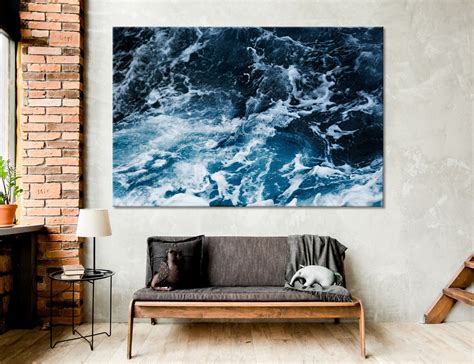 Waves in Ocean Wall Art Waves Art Waves Canvas Waves Canvas Art Waves Extra Large Waves Large ...