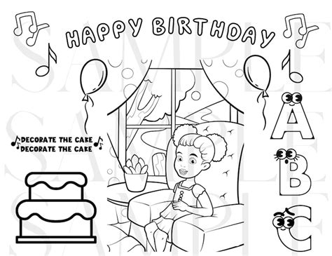 Party Labels Gracie Corner Coloring Sheet Birthday Party - Etsy