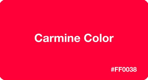 Carmine Red Color Chart