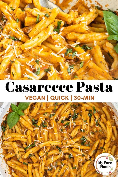 Casarecce Pasta in Peperonata Sauce - My Pure Plants