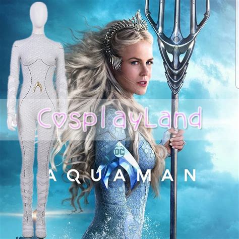 Aquaman Atlanna Cosplay Costume Carnival Halloween Costume for Adult Cosplay Queen Atlanna Women ...