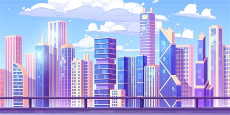 Free Vector | Cartoon city landscape