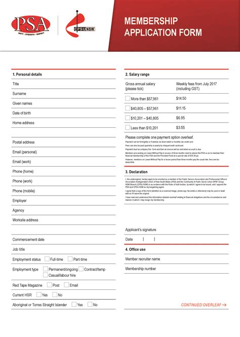 Member Application Form Print Public Service Association Forms Withington Girls School - Vrogue