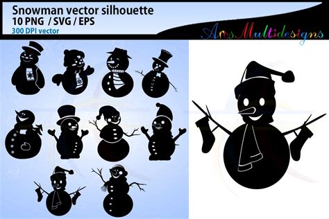 Snowman silhouette svg clipart / snowman / christmas snowman