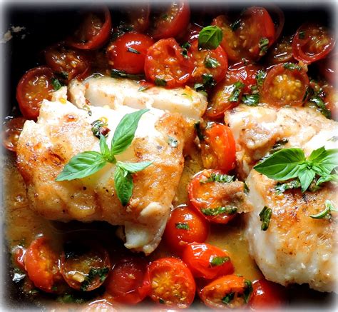 Tomato & Basil Sauced Cod | The English Kitchen