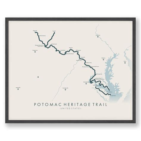 Potomac Heritage Trail Map Potomac Heritage Trail Poster National ...