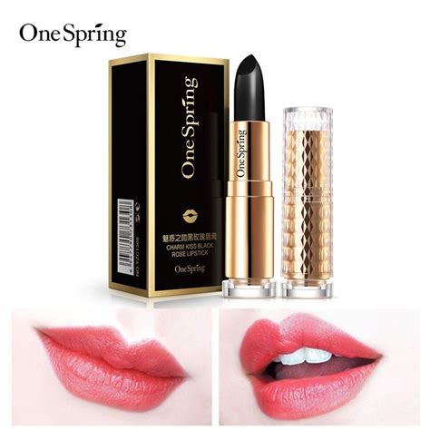 Onespring Rose extract black lipstick Sexy Red Lip Waterproof Long Lasting Matte Lipstick Mo ...