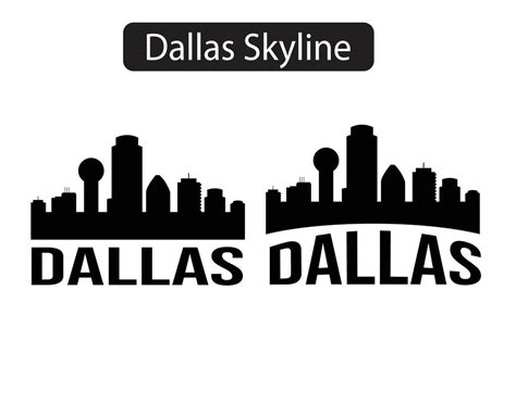 Dallas skyline silhouette vector illustration 8630323 Vector Art at ...