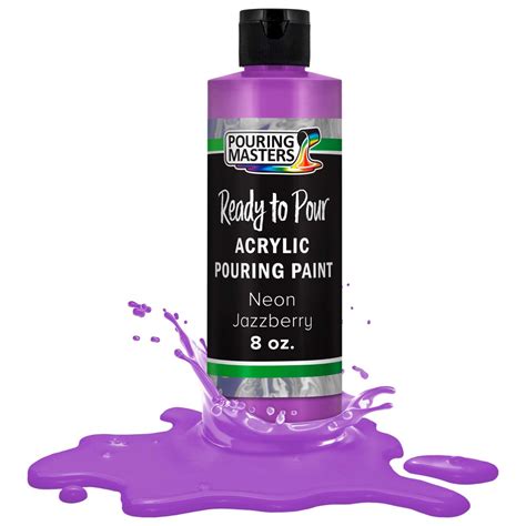 Pouring Masters Neon Jazzberry Acrylic Ready to Pour Pouring Paint – Premium 8-Ounce Pre-Mixed ...