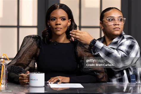 Candace Owens has her makeup touched up during a taping of "Candace ...