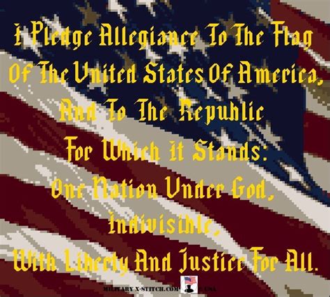 Pledge of Allegiance – Military XStitch Com