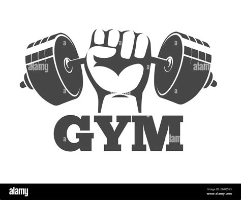 Gym logo Black and White Stock Photos & Images - Alamy