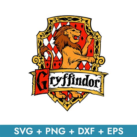 Gryffindor Crest Emblem Svg, Harry Potter House Crest Svg, S | Inspire Uplift