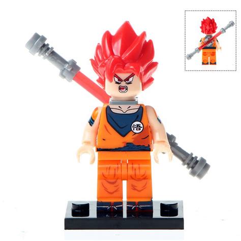 Son Goku Super Saiyan God Lego Dragon Ball Minifigure Block Toys