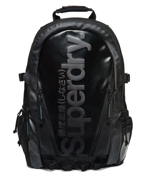 Mens - Mono Tarp Backpack in Black | Superdry