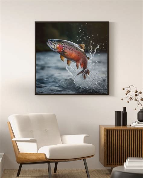 Salmon Photography Print Mancave Art Water Life Photography Father's ...