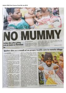 In PNG Post Courier newspaper today…