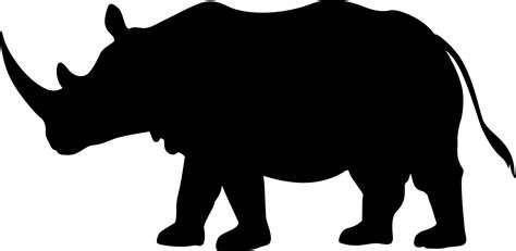 Rhino Silhouette at GetDrawings | Free download