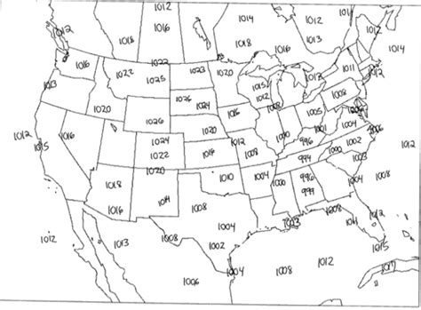 Solved On the pressure map shown below, draw in pressure | Chegg.com