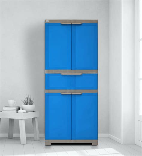 Buy Freedom Storage Cabinet in Blue & Grey Colour by Nilkamal Online ...