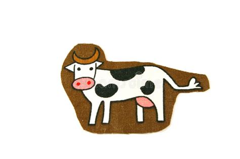 Cow pattern on fabric stock illustration. Illustration of kids - 10630483