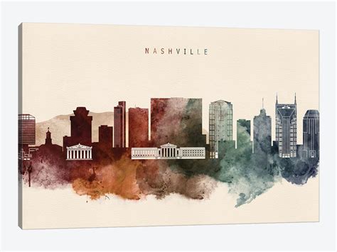 Nashville Desert Skyline Canvas Print by WallDecorAddict | iCanvas