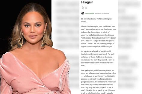 Chrissy Teigen returns to Instagram with lengthy apology