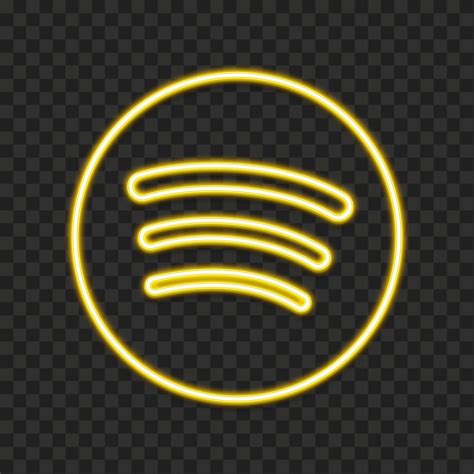 Spotify Yellow Neon Logo Sign PNG | Citypng