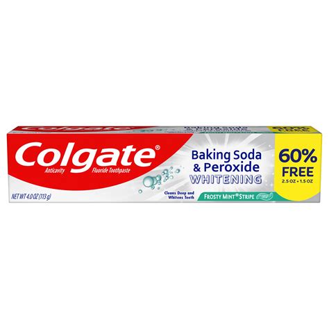 Colgate Baking Soda & Peroxide Anticavity Toothpaste - Frosty Mint ...