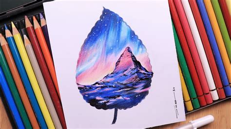 Mountain Easy Landscape Color Pencil Drawing / Please enter your email ...